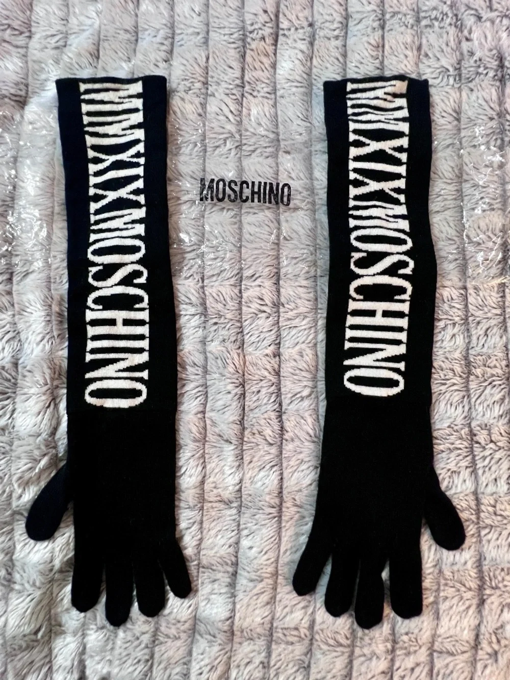 Authentic Moschino Extra-Long Black Gloves — One-of-a-Kind!!!